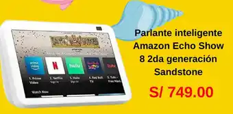 La Curacao Parlante inteligente Amazon Echo Show 8 2da generación Sandstone oferta