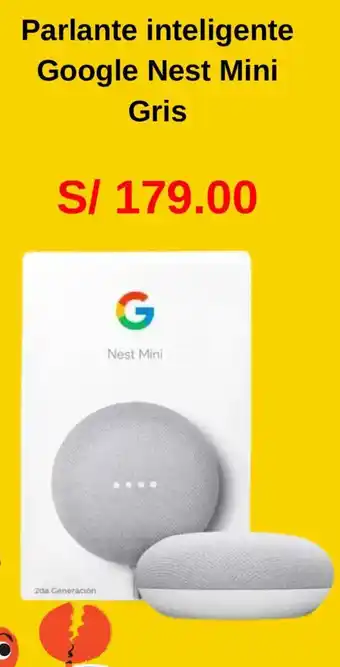 La Curacao Parlante inteligente Google Nest Mini Gris oferta
