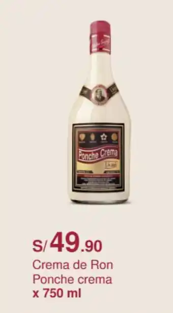 Metro Crema de Ron Ponche crema x 750 ml oferta