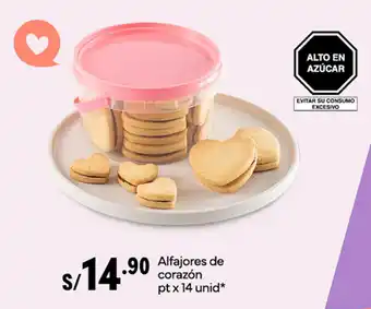 Plaza Vea Alfajores de corazón pt x 14 unid oferta
