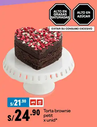 Plaza Vea Torta brownie petit x unid oferta