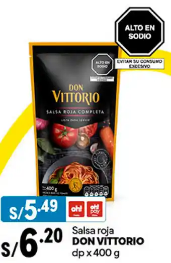 Plaza Vea Salsa roja DON VITTORIO dp x 400g oferta