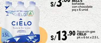 Plaza Vea Agua sin gas CIELO pk x 6 btx 2.5L oferta
