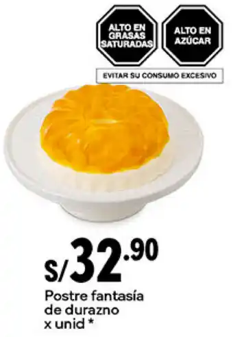 Plaza Vea Postre fantasía de durazno x unid oferta