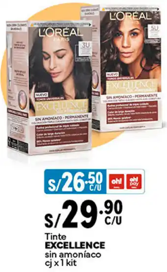 Plaza Vea Tinte EXCELLENCE sin amoníaco cj x 1kit oferta