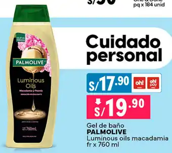 Plaza Vea Gel de baño PALMOLIVE Luminous oils macadamia fr x 760ml oferta