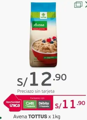 Tottus Avena TOTTUS x 1kg oferta