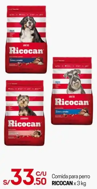 Tottus Comida para perro 50 RICOCAN x 3kg oferta
