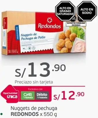 Tottus Nuggets de pechuga REDONDOS x 550g oferta