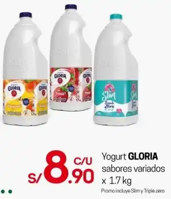 Tottus Yogurt GLORIA sabores variados x 1.7kg oferta