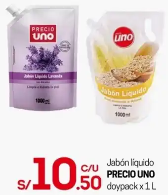 Tottus Jabón líquido PRECIO UNO doypack x 1L oferta