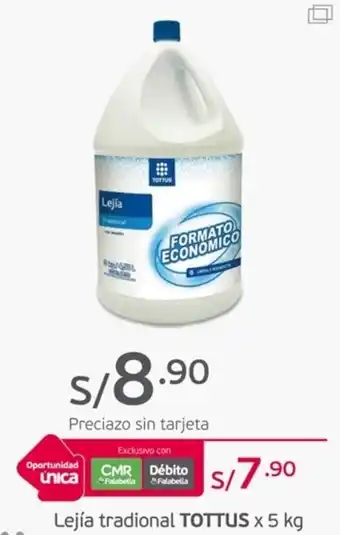 Tottus Lejía tradional TOTTUS x 5kg oferta