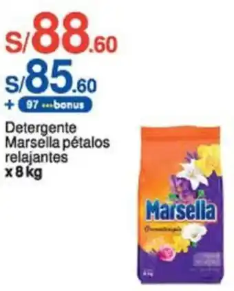 Tottus Detergente Marsella pétalos relajantes x 8kg oferta