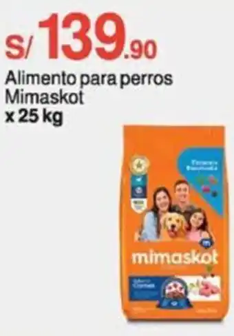 Tottus Alimento para perros Mimaskot x 25kg oferta