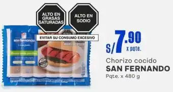 Makro Chorizo cocido SAN FERNANDO Pqte. x 480g oferta