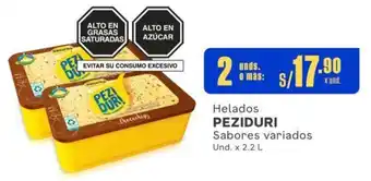 Makro Helados PEZIDURI Sabores variados 2Unds x 2.2L oferta