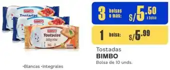 Makro Tostadas BIMBO 3 Bolsas de 10 unds oferta