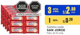 Makro Galleta soda SAN JORGE 3 Pqtes de 10unds oferta