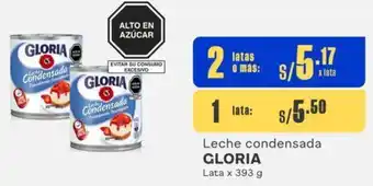 Makro Leche condensada GLORIA 2 Latas x 393g oferta