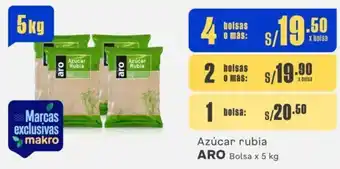 Makro Azúcar rubia ARO 4 Bolsas x 5kg oferta