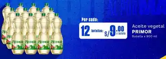 Makro Aceite vegetal PRIMOR 12 Botellas x 900ml oferta