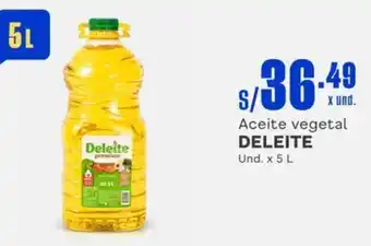 Makro Aceite vegetal DELEITE Und. x 5L oferta
