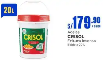 Makro Aceite CRISOL Fritura intensa Balde x 20L oferta