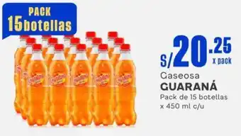 Makro Gaseosa GUARANÁ Pack de 15 botellas x 450ml oferta