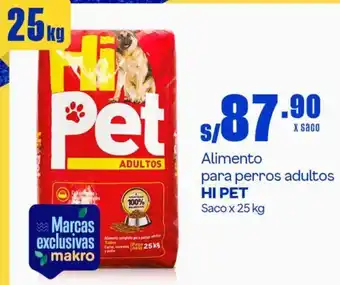 Makro Alimento para perros adultos HI PET Saco x 25 kg oferta