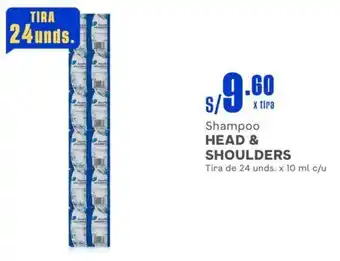 Makro Shampoo HEAD & SHOULDERS Tira de 24 unds. x 10ml oferta