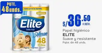 Makro Papel higiénico ELITE Suave y resistente Pqte. de 48 unds. oferta