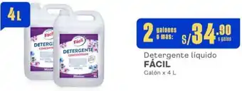 Makro Detergente líquido FÁCIL 2 Galónes x 4L oferta
