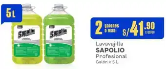 Makro Lavavajilla SAPOLIO Profesional 2 Galónes x 5L oferta