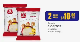 Makro Avena 3 OSITOS Clásica 2 Bolsas x 900g oferta