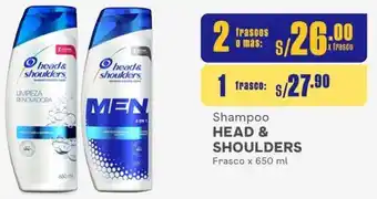 Makro Shampoo HEAD & SHOULDERS 2 Frascos x 650 ml oferta