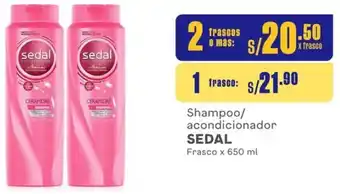 Makro Shampoo/ acondicionador SEDAL 2 Frascos x 650 ml oferta