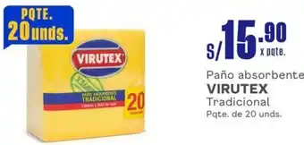 Makro Paño absorbente VIRUTEX Tradicional Pqte. de 20 unds. oferta