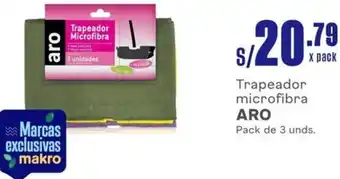 Makro Trapeador microfibra ARO Pack de 3 unds. oferta