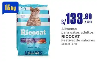 Makro Alimento para gatos adultos RICOCAT Festival de sabores Saco x 15 kg oferta