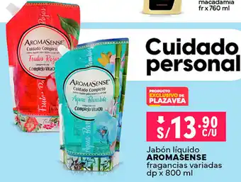 Plaza Vea Jabón líquido AROMASENSE fragancias variadas dp x 800 ml oferta