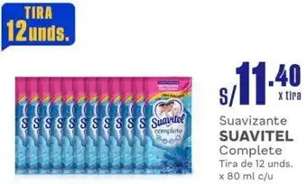 Plaza Vea Suavizante SUAVITEL Complete Tira de 12 unds. x 80 ml c/u oferta