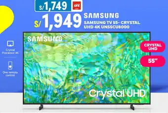 Plaza Vea SAMSUNG TV 55- CRYSTAL UHD 4K UN55CU8000 oferta