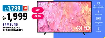 Plaza Vea SAMSUNG TV 50- QLED 4K QN50Q60CAGXPE oferta