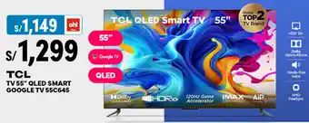 Plaza Vea TCL QLED Smart TV 55" oferta