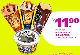 Tambo 4 HELADOS DONOFRIO oferta