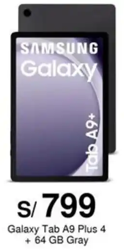Metro SAMSUNG Galaxy Tab A9 Plus 4 + 64 GB Gray oferta