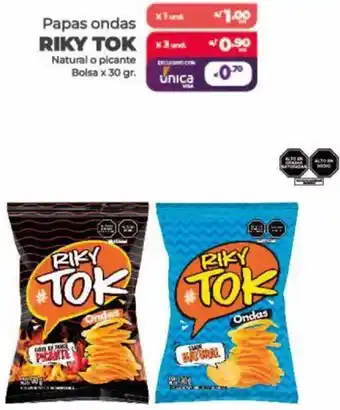 Vega Papas ondas RIKY TOK Natural o picante Bolsa x 30gr oferta