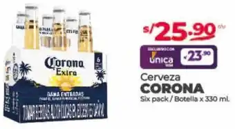 Vega Cerveza CORONA Six pack / Botella x 330ml oferta