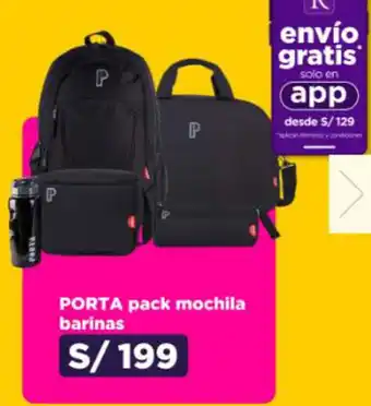Ripley PORTA pack mochila barinas oferta