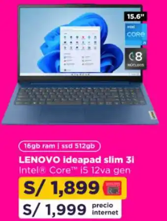 Ripley LENOVO ideapad slim 3i oferta